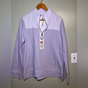 Fat Face Airlie  Purple Quarter-Zip Pullover Womens Sweater 8 NWT